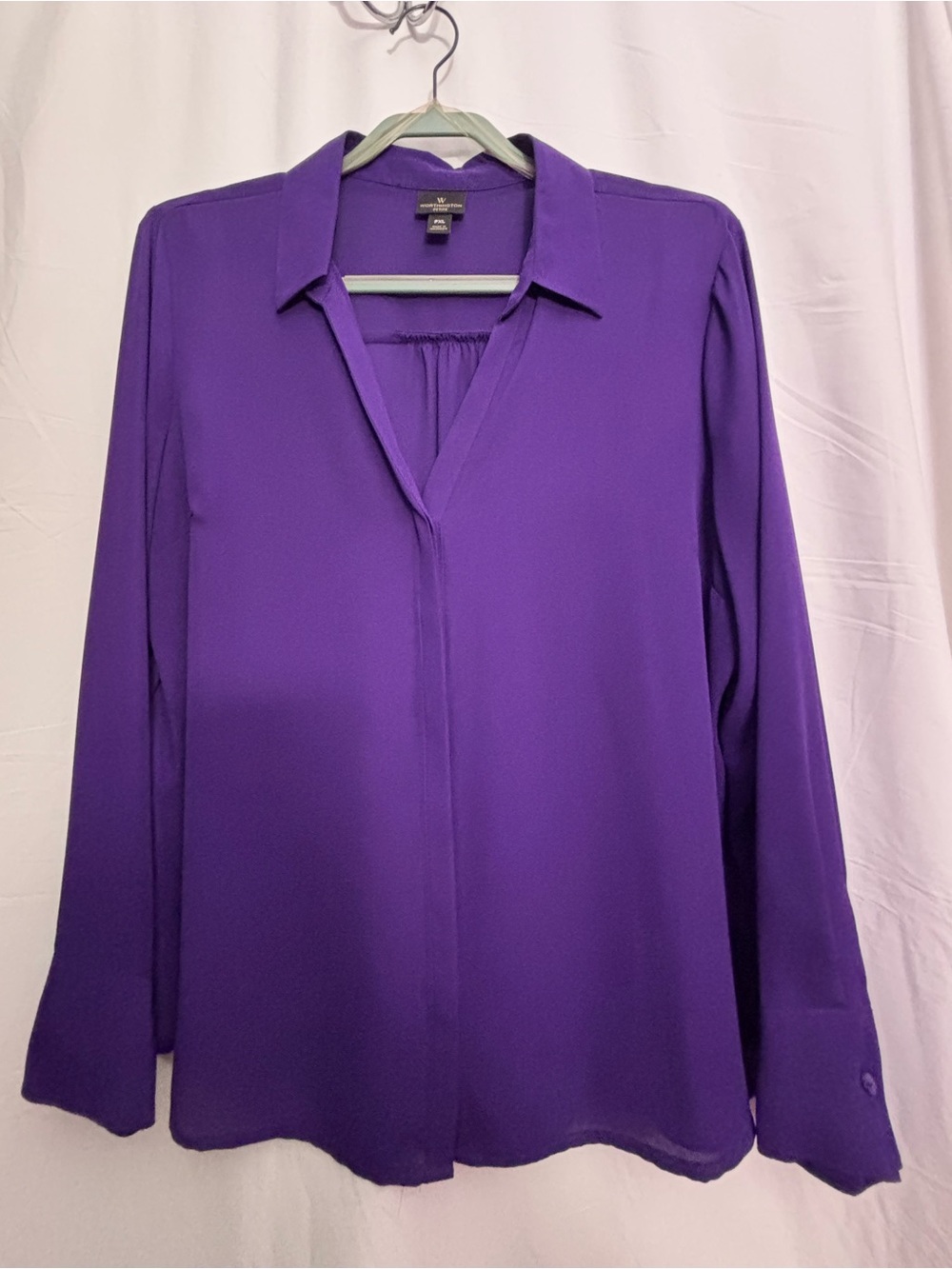 Worthington Purple Long Sleeve Blouse